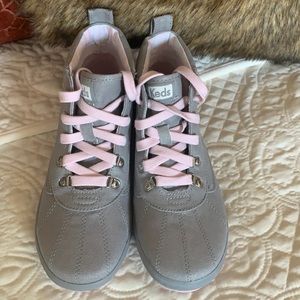 NWT keds pink and gray size 3 kids shoes